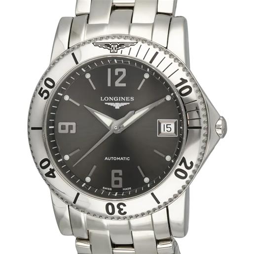 Longines orologio admiral l3.620.4.76.6 auto grigio 37mm uomo Longines
