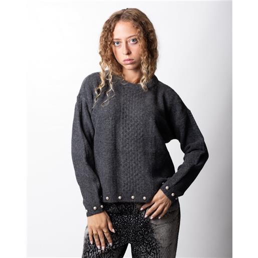 Twinset Actitude maglia Twinset Actitude girocollo con perline donna