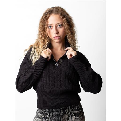 Twinset Actitude maglia Twinset Actitude scollo a v con gioielli donna