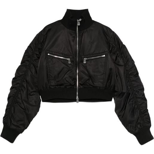PINKO bomber crop con zip - nero