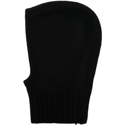 Jil Sander passamontagna con bordo a coste - nero