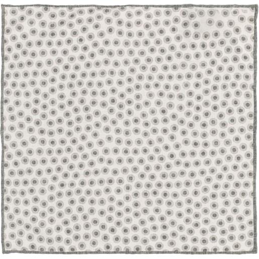 Brunello Cucinelli fazzoletto da taschino a pois - bianco