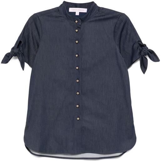 Carolina Herrera camicia con nodi sulle maniche - blu