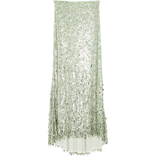 alice + olivia gonna decorata con paillettes - verde
