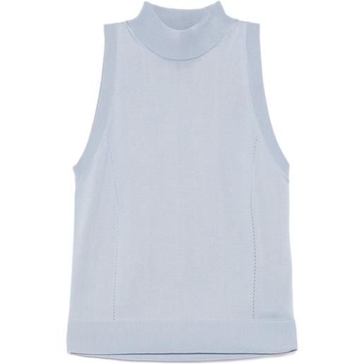 Carolina Herrera gilet in maglia - blu