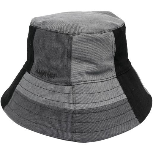 AMBUSH cappello bucket con design patchwork - nero