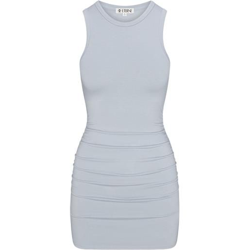 ETERNE abito corto smanicato carrie con arricciatura - blu