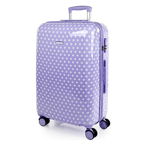 ITACA - trolley valigia bambino da viaggio, bagaglio a mano 55x40x20, per bambini e bambine. Trolley bambino da viaggio, malva