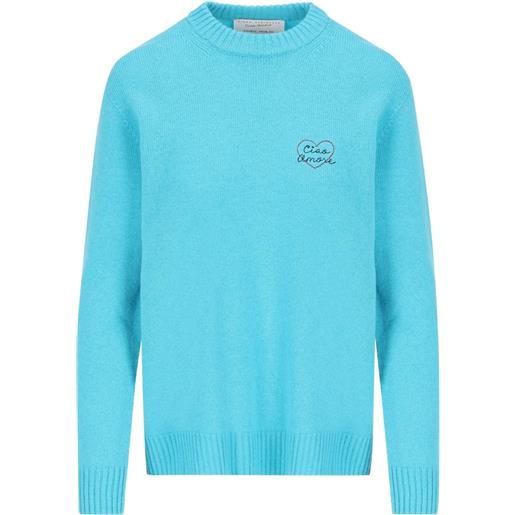 Giada Benincasa maglione heartbeat - blu