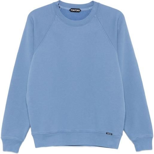 TOM FORD felpa girocollo con maniche raglan - blu