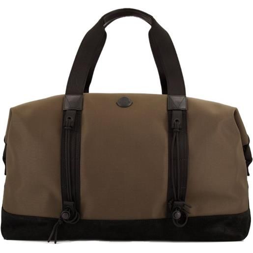 Moncler borsone tech duffle con doppia zip - verde