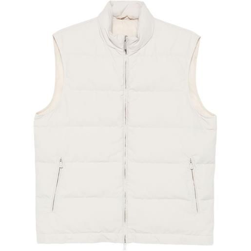 Eleventy gilet trapuntato con zip - toni neutri