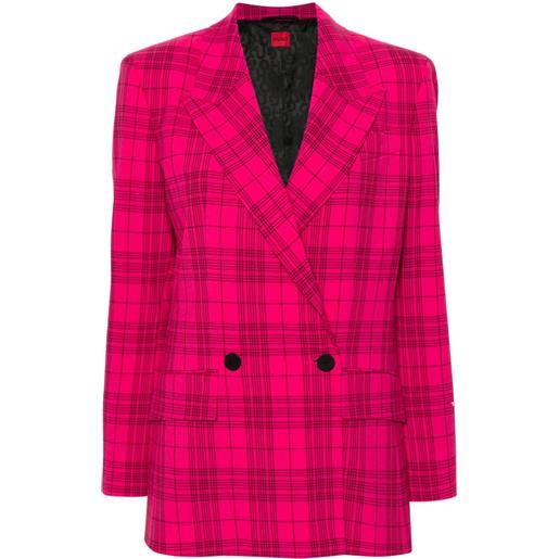 HUGO giacca a quadri - rosa