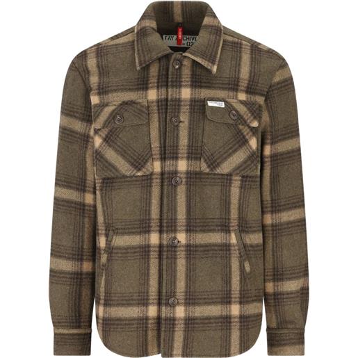 Fay camicia a quadri - verde