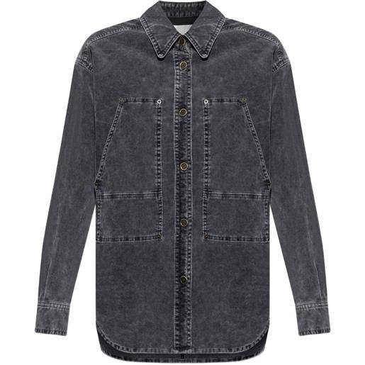 MARANT ÉTOILE camicia a coste con taschini - grigio