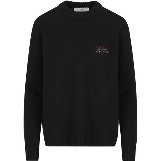 Giada Benincasa x franz kraler maglione heartbeat in cashmere - nero