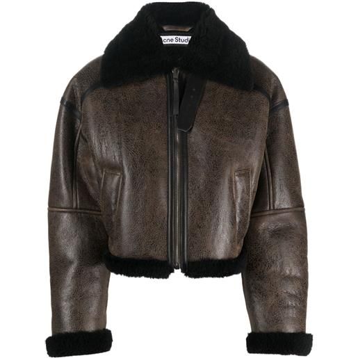 Acne Studios giacca in pelle - marrone