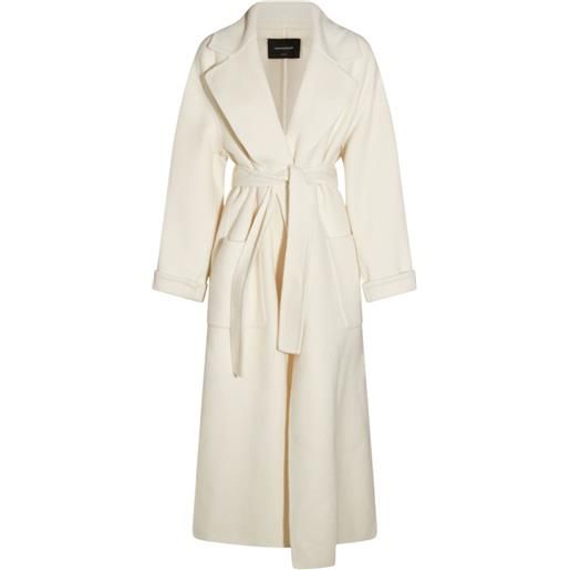 Fabiana Filippi cappotto con cintura e revers - toni neutri