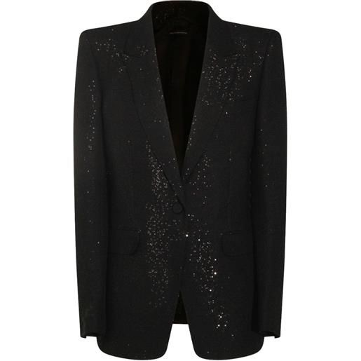 TOM FORD blazer monopetto con paillettes - nero