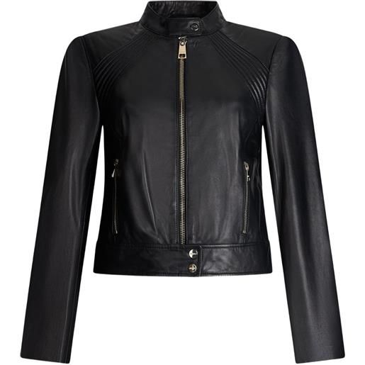 LIU JO giacca in pelle con zip - nero