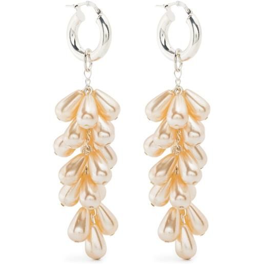 Magda Butrym orecchini a cerchio con perle - argento