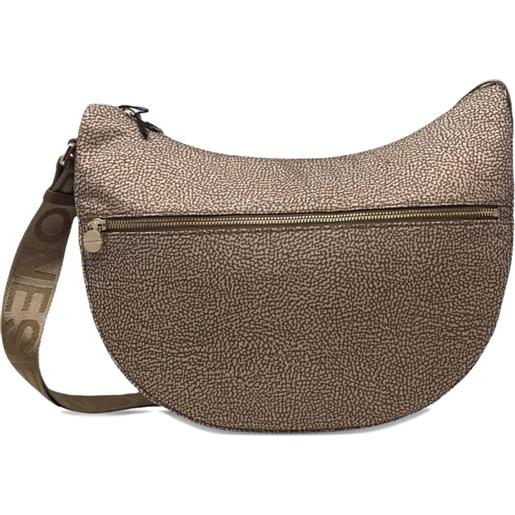 Borbonese borsa a tracolla in pelle - toni neutri