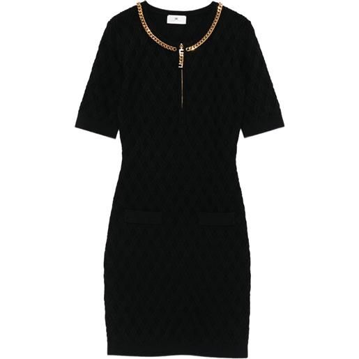 Elisabetta Franchi abito midi con decorazione - nero