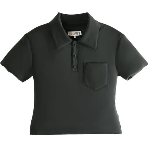 MM6 Maison Margiela padded polo shirt - nero