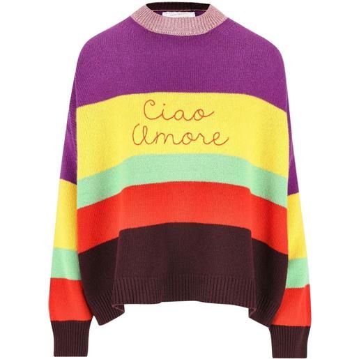 Giada Benincasa maglione con ricamo - viola