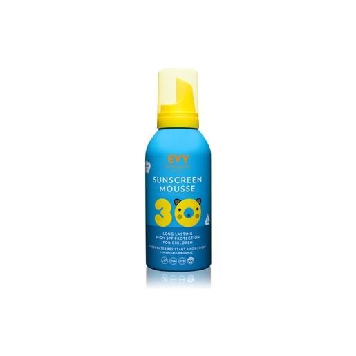 EVY Technology sunscreen mousse spf 30 kids face and body protezione solare 150 ml