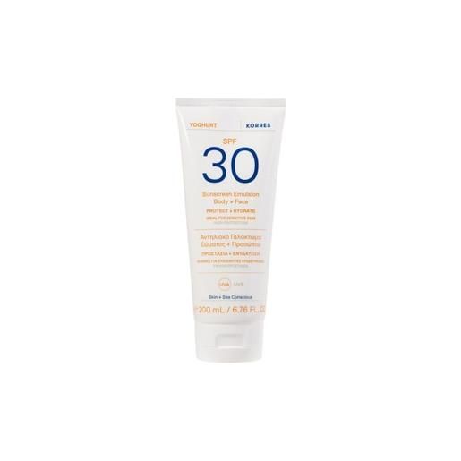 KORRES yoghurt sonnenschutz-emulsion für körper & gesicht spf30 latte solare 200 ml