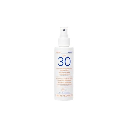 KORRES yoghurt sonnenspray-emulsion für gesicht & körper spf30 latte solare 150 ml