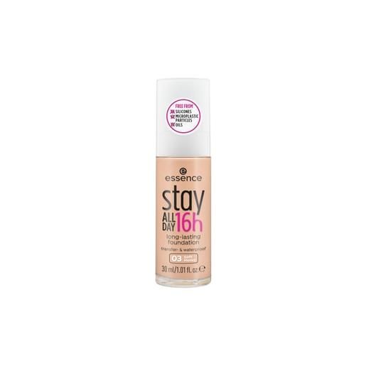 essence stay all day 16h long-lasting fondotinta liquido 30 ml nr. 03 - soft honey