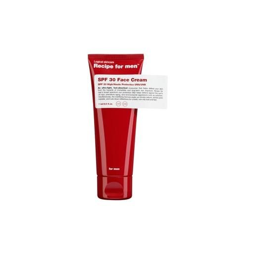 Recipe for Men spf 30 face cream crema per il viso 75 ml