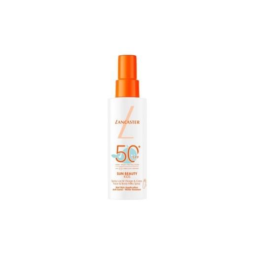 Lancaster sun beauty kids face & body milky spray spf50+ spray solare 150 ml
