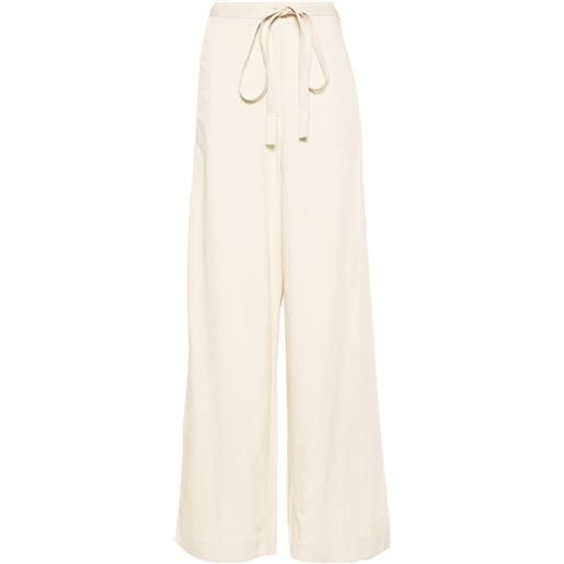 TOTEME pantaloni svasati con cintura - toni neutri