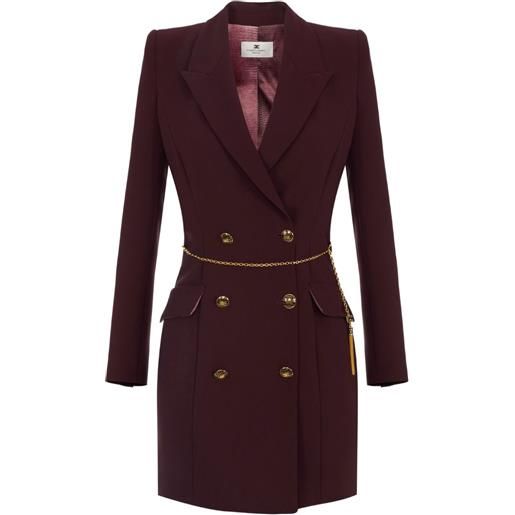 Elisabetta Franchi abito corto doppiopetto - viola