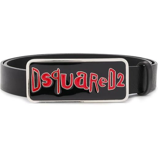 DSQUARED2 cintura con fibbia smaltata - nero
