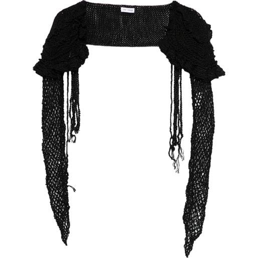 Judy Turner coprispalla shylla all'uncinetto con maniche a palloncino - nero