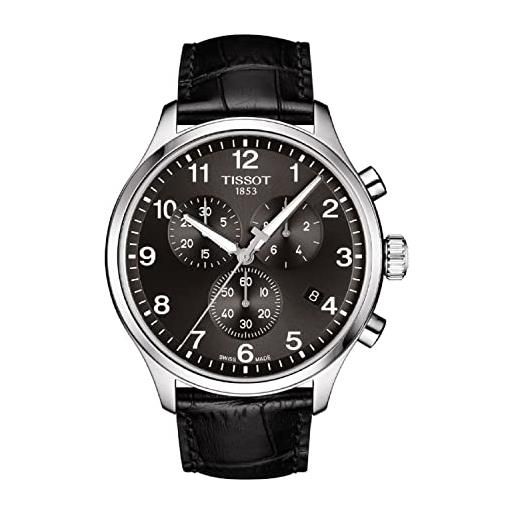 Tissot orologio casual da uomo chrono xl in acciaio inossidabile nero t1166171605700, nero, cronografo, nero, misura unica, cronografo