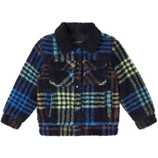 Scotch & Soda Kids giacca in pile teddy a quadri