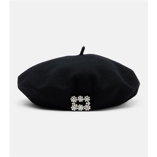 Roger Vivier cappello in lana con strass con stampa floreale