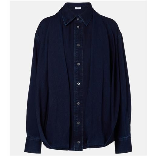 Loewe camicia di jeans drappeggiato