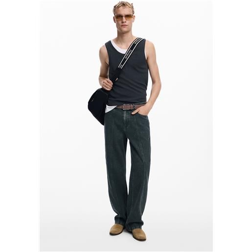 Desigual pantaloni dritti effetto lavato