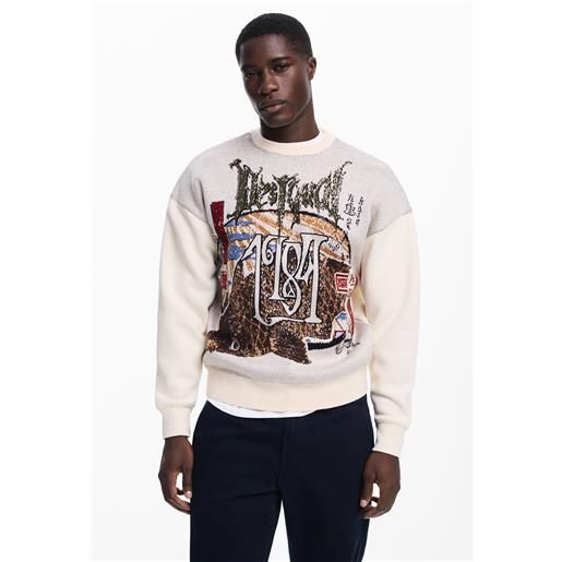 Desigual felpa vintage con stampa carpa