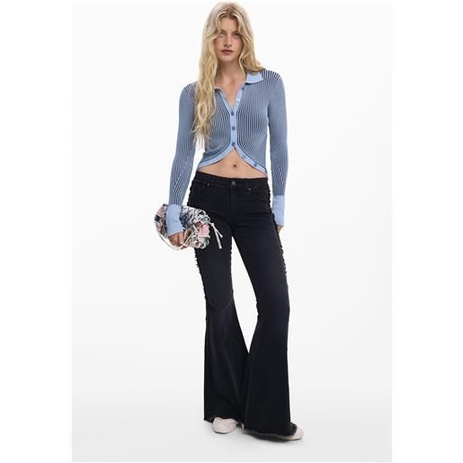 Desigual pantaloni jeans flare