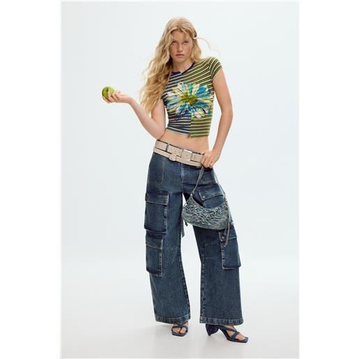 Desigual pantaloni cargo con tasche