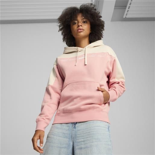 PUMA felpa con cappuccio around the block da donna, abbigliamento, rosa, l