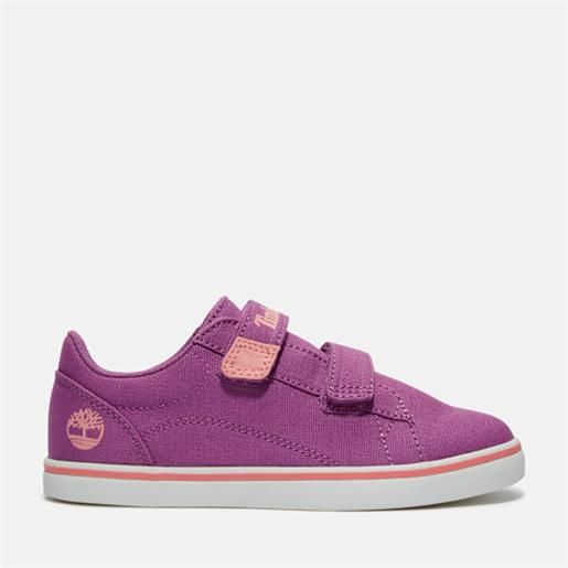 Timberland - sneaker bassa con velcro stone jump da bambino (dal 30,5 al 35) in viola, viola, taglia: 34