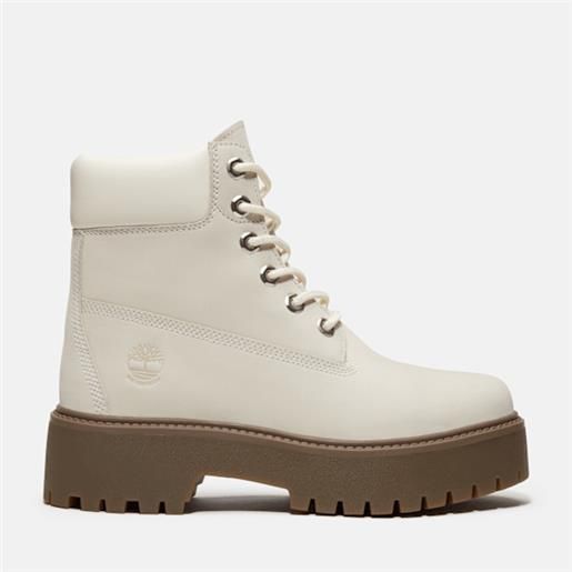 Timberland - stivale con plateau impermeabile stone street 6-inch da donna in grigio, donna, grigio, taglia: 37